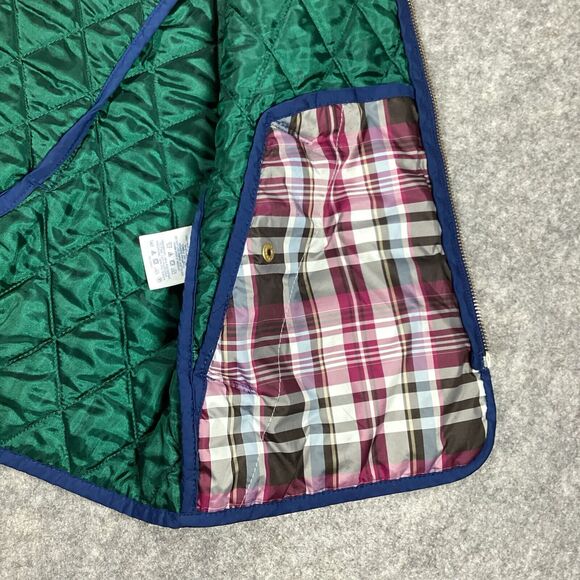 Lands End Puffer Vest Women’s Small Navy Blue Quilted Outdoor Pockets Vents - Picture 15 of 16